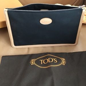 Tod’s black pouch,clutch,cosmetic bag New in box